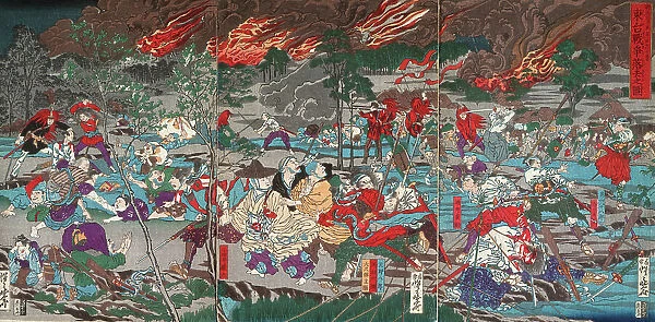 The Battle of Ueno, 1874. Creator: Kawanabe Kyosai