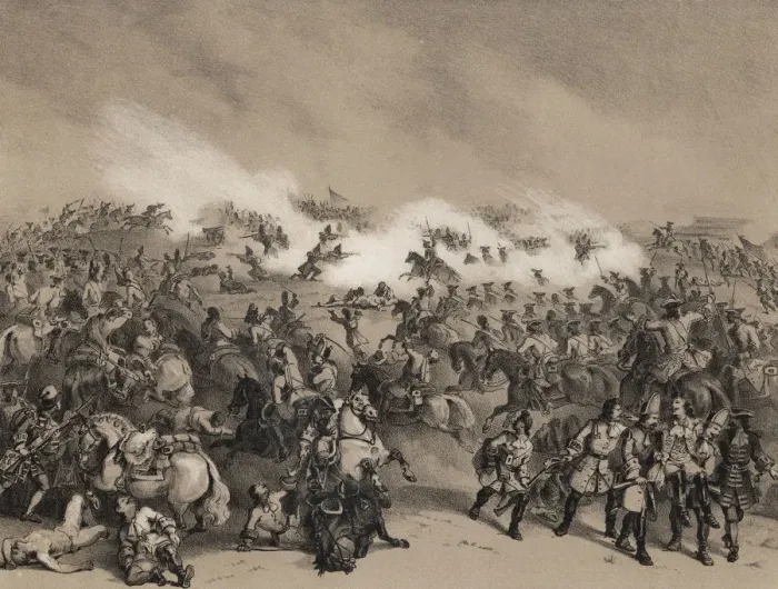 Framed Print : Battle of Villaviciosa, on December 10, 1710, between the armies of Philip V Framed Print : Battle of Villaviciosa, on December 10, 1710, between the armies of Philip V