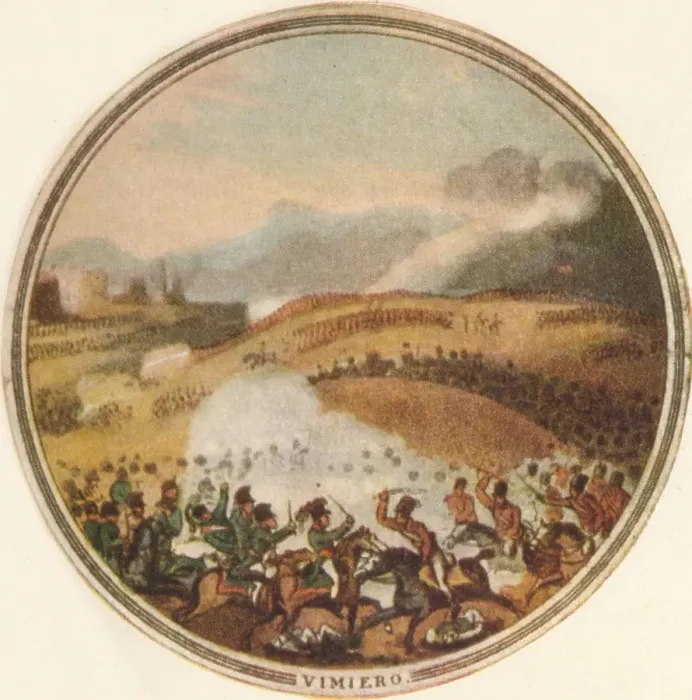 Framed Print : Battle of Vimiero, 1815, (1910). Artist: Edward Orme Framed Print : Battle of Vimiero, 1815, (1910). Artist: Edward Orme
