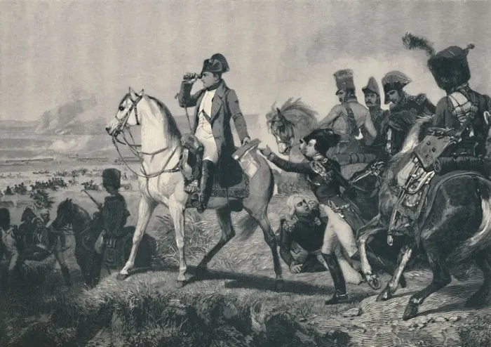 Framed Print : The Battle of Wagram, 6 July 1809, (1896). Artist: M Haider Framed Print : The Battle of Wagram, 6 July 1809, (1896). Artist: M Haider
