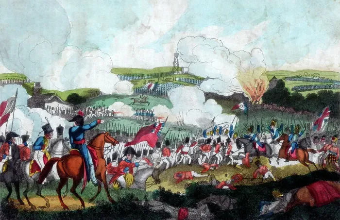 Framed Print : The Battle of Waterloo, 1815 (1816). Artist: Romney Framed Print : The Battle of Waterloo, 1815 (1816). Artist: Romney
