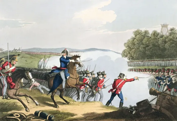 Framed Print : The Battle of Waterloo Decided by the Duke of Wellington, 1815 (1816). Artist
