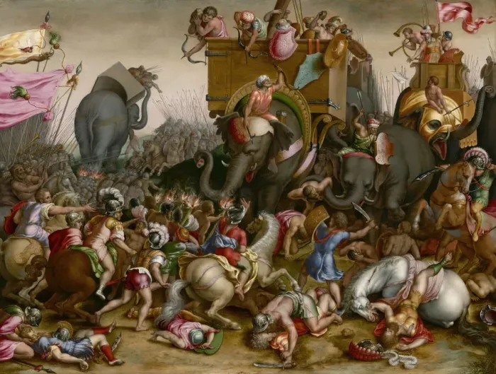 Framed Print : The Battle of Zama, after 1567. Creator: Unknown Framed Print : The Battle of Zama, after 1567. Creator: Unknown
