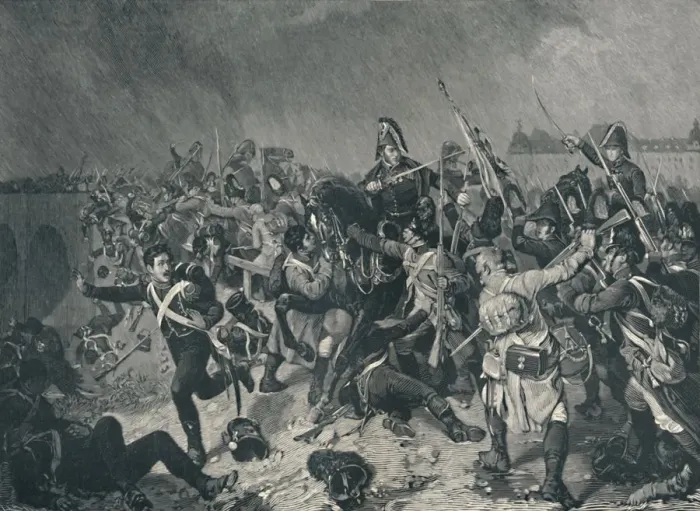 Framed Print : Battle at Znaim, July 11, 1809, (1896). Artist: M Haider Framed Print : Battle at Znaim, July 11, 1809, (1896). Artist: M Haider
