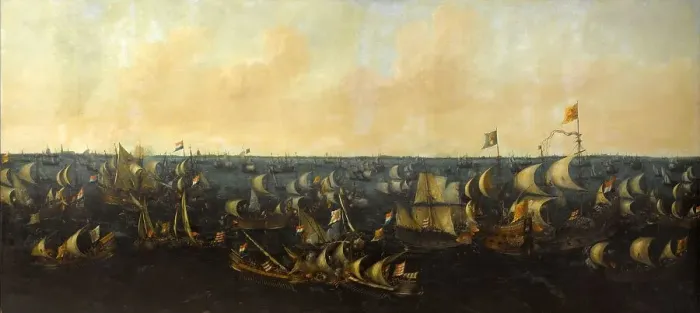 Framed Print : The Battle of the Zuider Zee, 6 October 1573, 1621. Creator: Abraham de Verwer Framed Print : The Battle of the Zuider Zee, 6 October 1573, 1621. Creator: Abraham de Verwer
