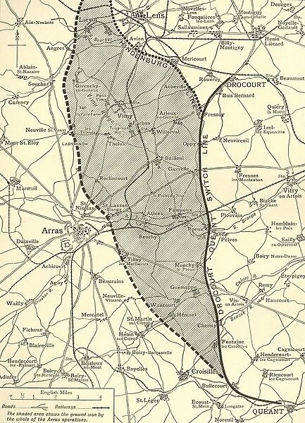 The Battlefield of Arras, First World War, c1917, (c1920) Creator: Unknown