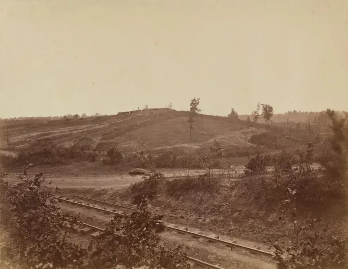Framed Print : Battlefield in Atlanta, 1864. Creator: George N. Barnard Framed Print : Battlefield in Atlanta, 1864. Creator: George N. Barnard