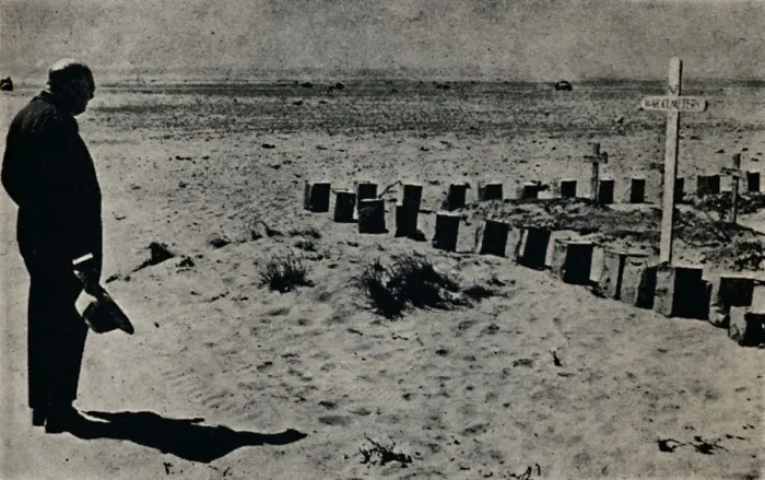 Framed Print : At a Battlefield Cemetery in Egypt, 1942, (1945). Creator: Unknown Framed Print : At a Battlefield Cemetery in Egypt, 1942, (1945). Creator: Unknown