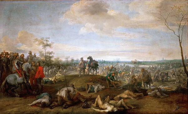 Battlefield. Scene from the Thirty Years War, before 1659