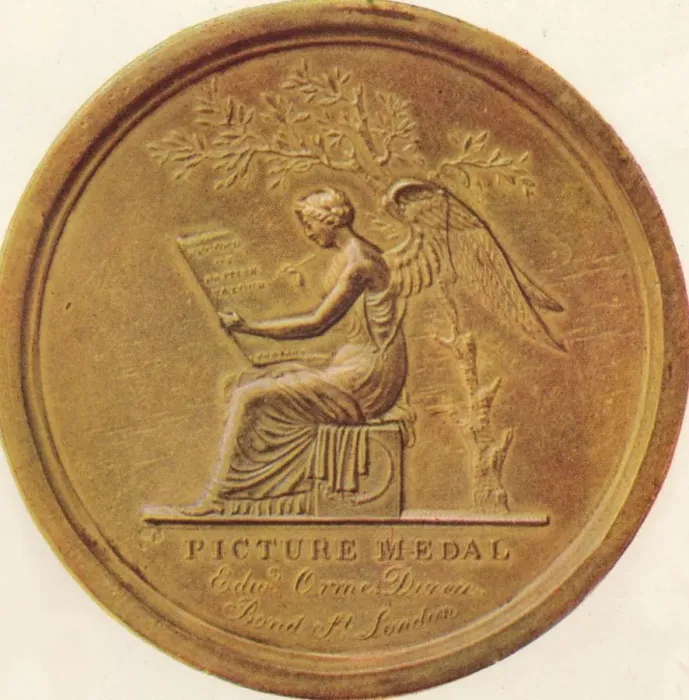 Framed Print : The Battles of the British Army from 1808 to 1814 - Picture medal, 1815, (1910). Artist: Edward Orme Framed Print : The Battles of the British Army from 1808 to 1814 - Picture medal, 1815, (1910). Artist: Edward Orme