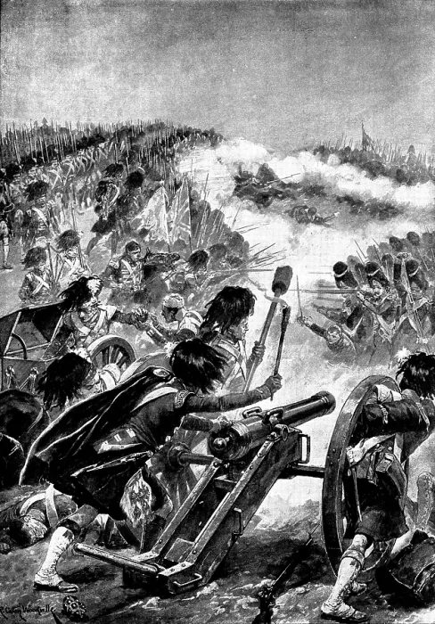 Framed Print : Battles of the British Army...Vimiero: the Highlanders turning the captured guns on the French, 1895 Creator: George Meisenbach Framed Print : Battles of the British Army...Vimiero: the Highlanders turning the captured guns on the French, 1895 Creator: George Meisenbach