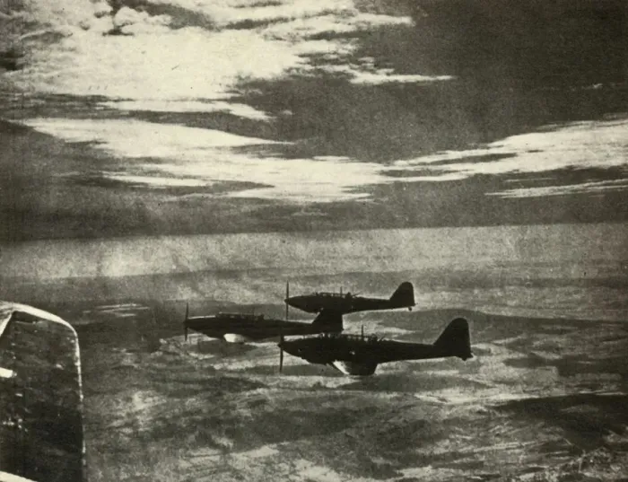 Framed Print : Battles Returning from a Raid, 1939-1940, (1941). Creator: Unknown Framed Print : Battles Returning from a Raid, 1939-1940, (1941). Creator: Unknown