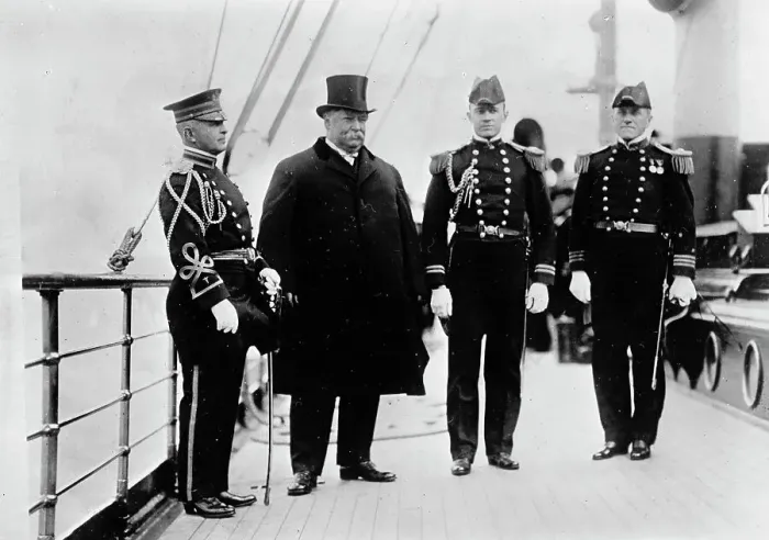 Framed Print : Battleship Review - Maj. Thomas L. Rhoads; President Taft; Lt. Comdr. John... Gormley, 1912. Creator: Harris & Ewing. Battleship Review - Maj. Thomas L. Rhoads; President Taft; Lt. Comdr. John... Gormley, 1912. Creator: Harris & Ewing Framed Print : Battleship Review - Maj. Thomas L. Rhoads; President Taft; Lt. Comdr. John... Gormley, 1912. Creator: Harris & Ewing. Battleship Review - Maj. Thomas L. Rhoads; President Taft; Lt. Comdr. John... Gormley, 1912. Creator: Harris & Ewing