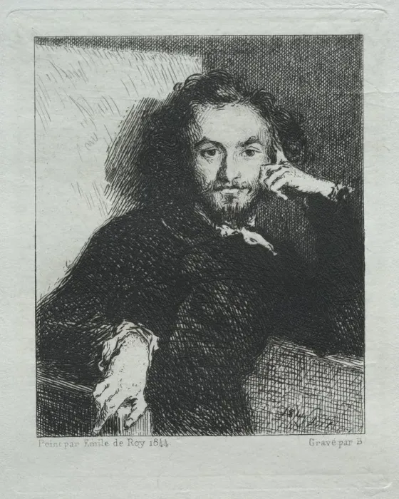 Framed Print : Baudelaire, after Emil de Roy, 1869. Creator: Felix Bracquemond (French, 1833-1914) Framed Print : Baudelaire, after Emil de Roy, 1869. Creator: Felix Bracquemond (French, 1833-1914)