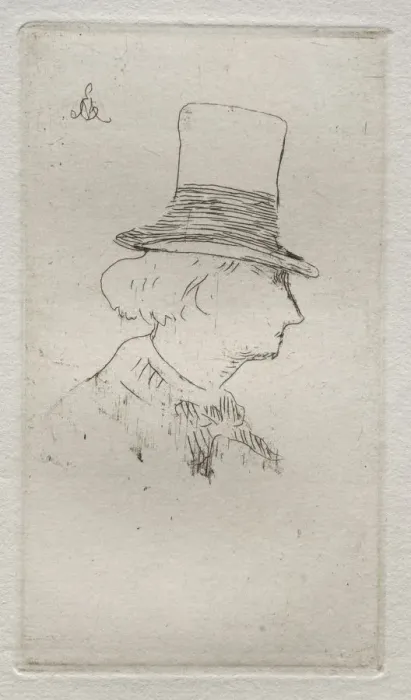 Framed Print : Baudelaire de profil. Creator: Edouard Manet (French, 1832-1883)
