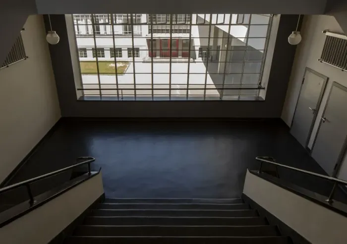 Framed Print : The Bauhaus building, Dessau, Germany, 2018. Artist: Alan John Ainsworth Framed Print : The Bauhaus building, Dessau, Germany, 2018. Artist: Alan John Ainsworth