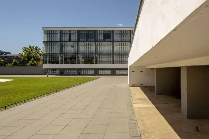 Framed Print : The Bauhaus building, Dessau, Germany, 2018. Artist: Alan John Ainsworth Framed Print : The Bauhaus building, Dessau, Germany, 2018. Artist: Alan John Ainsworth