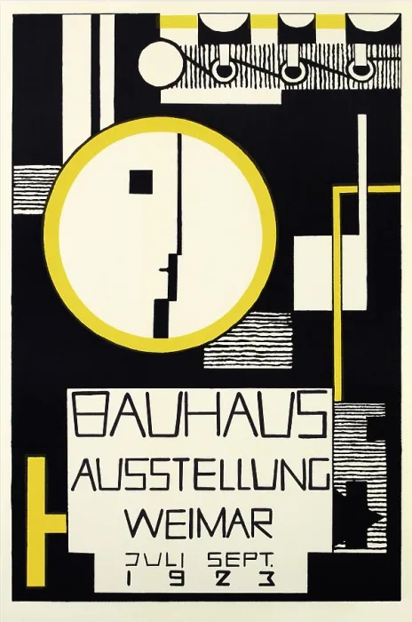 Framed Print : Bauhaus exhibition. Postcard, 1923 Framed Print : Bauhaus exhibition. Postcard, 1923