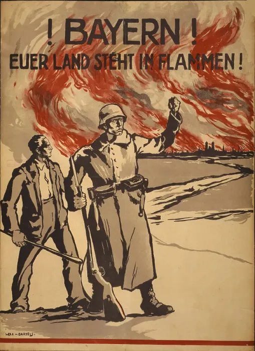 Framed Print : Bavaria! Your country is on fire!, 1919. Creator: Bartels; Wera von (1886-1922) Framed Print : Bavaria! Your country is on fire!, 1919. Creator: Bartels; Wera von (1886-1922)