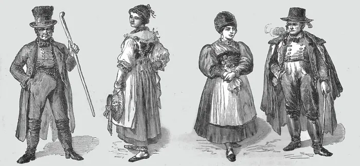 Framed Print : Bavarians and Bavarian costumes; From Alsace to the Hartz, 1975. Creator: Unknown Framed Print : Bavarians and Bavarian costumes; From Alsace to the Hartz, 1975. Creator: Unknown