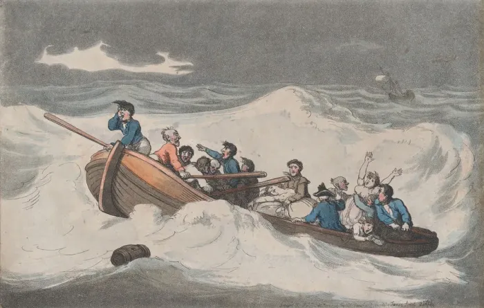 Framed Print : Bay of Biscay, September 1789. September 1789. Creator: Thomas Rowlandson Framed Print : Bay of Biscay, September 1789. September 1789. Creator: Thomas Rowlandson