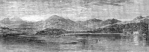 The Bay of Finlarig, Loch Tay, Perthshire, with the mausoleum of the Breadalbane family, 1862. Creator: Unknown