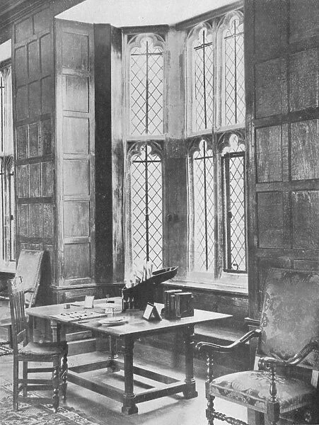 Bay on Long Gallery, Showing Terra-Cotta Work and Old Panelling, 1910