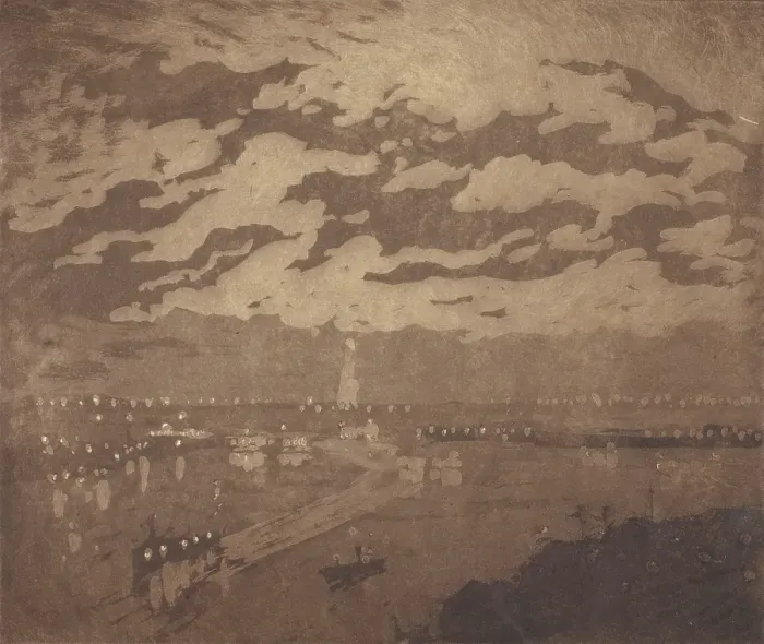 Framed Print : The Bay, New York, 1922. Creator: Joseph Pennell Framed Print : The Bay, New York, 1922. Creator: Joseph Pennell
