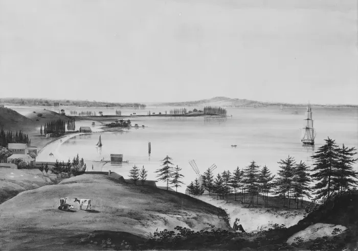 Framed Print : The Bay of New York Looking to the Narrows and Staten Island, Taken from Brooklyn Framed Print : The Bay of New York Looking to the Narrows and Staten Island, Taken from Brooklyn