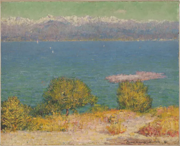 Framed Print : The Bay of Nice, 1891. Artist: Russell, John Peter (1858-1930) Framed Print : The Bay of Nice, 1891. Artist: Russell, John Peter (1858-1930)