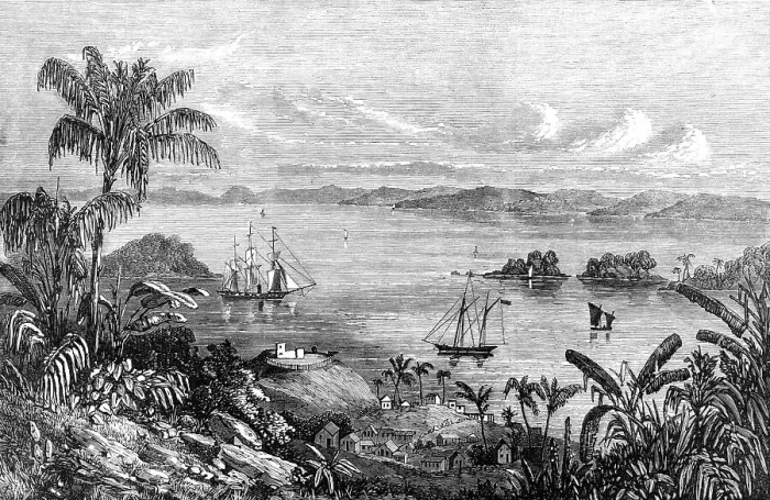 Framed Print : The Bay of Samana, St. Domingo, lately purchased by the United States, 1868. Creator: Unknown Framed Print : The Bay of Samana, St. Domingo, lately purchased by the United States, 1868. Creator: Unknown