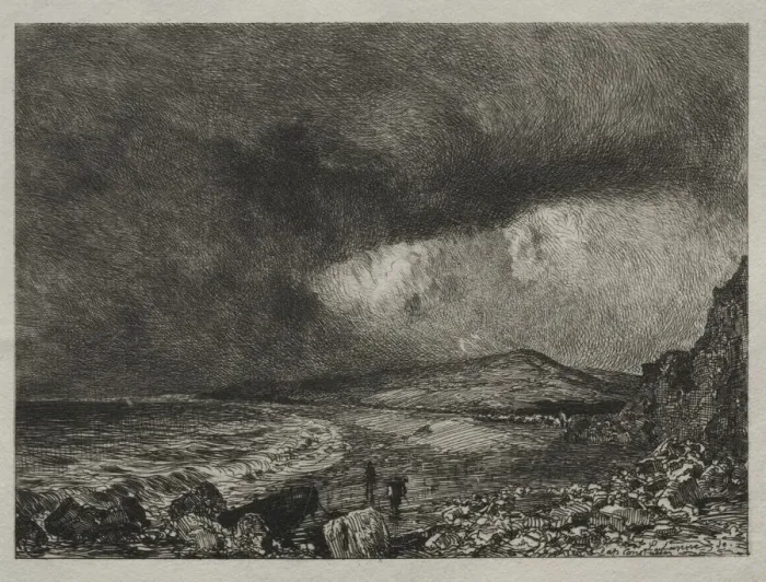 Framed Print : The Bay of Weymouth. Creator: Maxime Lalanne (French, 1827-1886) Framed Print : The Bay of Weymouth. Creator: Maxime Lalanne (French, 1827-1886)