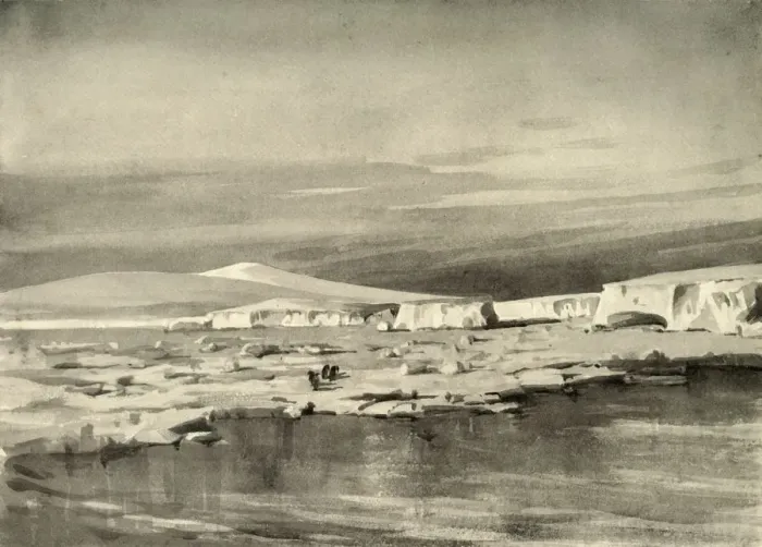 Framed Print : Bay of Whales, or Balloon Bight, c1908, (1909). Artist: George Marston Framed Print : Bay of Whales, or Balloon Bight, c1908, (1909). Artist: George Marston