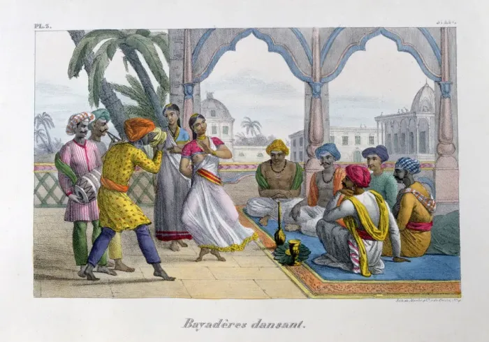 Framed Print : Bayaderes Dancing, 1828. Artist: Marlet et Cie Framed Print : Bayaderes Dancing, 1828. Artist: Marlet et Cie