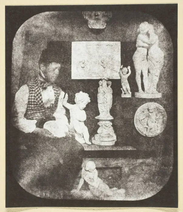 Framed Print : Bayard et ses Statuettes, 1842 / 50, printed 1965. Creator: Hippolyte Bayard Framed Print : Bayard et ses Statuettes, 1842 / 50, printed 1965. Creator: Hippolyte Bayard