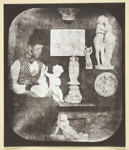 Bayard et ses Statuettes, 1842  /  50, printed 1965. Creator: Hippolyte Bayard