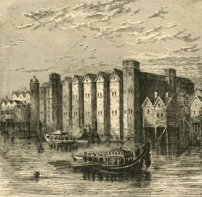 Framed Print : Baynards Castle, from a view published in 1790, (1897). Creator: Unknown