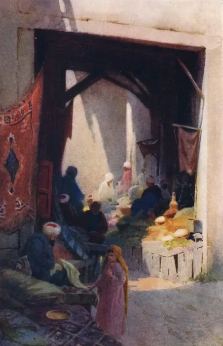 Framed Print : A Bazaar, c1880, (1904). Artist: Robert George Talbot Kelly Framed Print : A Bazaar, c1880, (1904). Artist: Robert George Talbot Kelly