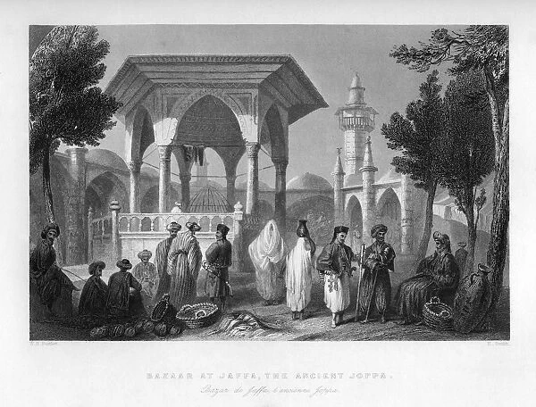The bazaar at Jaffa, the ancient Joppa, Palestine (Israel), 1841. Artist: E Smith