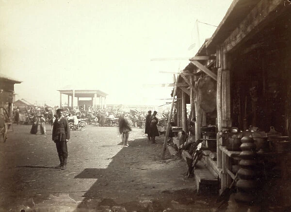 Bazar [ie, bazaar] or market place at Barnaoul [ie, Barnaul], between 1885 and 1886. Creator: Unknown