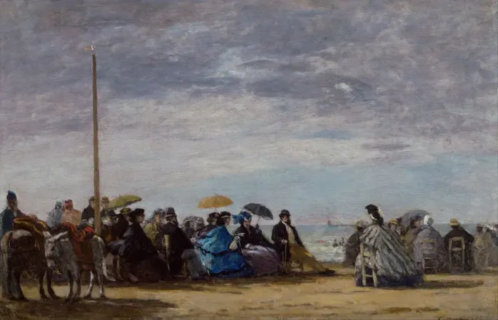 Framed Print : The beach, 1864. Artist: Boudin, Eugene-Louis (1824-1898) Framed Print : The beach, 1864. Artist: Boudin, Eugene-Louis (1824-1898)