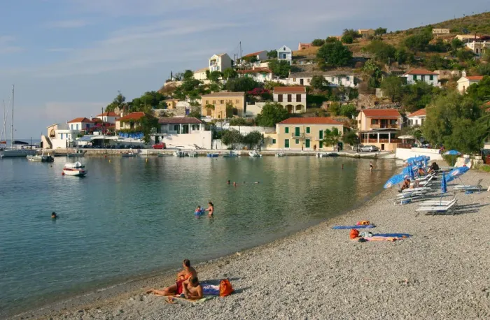 Framed Print : Beach, Assos, Kefalonia, Greece Framed Print : Beach, Assos, Kefalonia, Greece