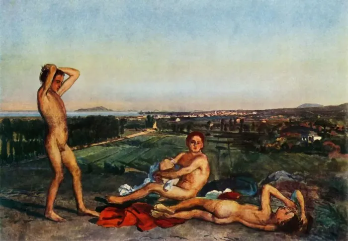 Framed Print : On the beach in the Bay of Naples, 1830s, (1965). Creator: Aleksandr Ivanov Framed Print : On the beach in the Bay of Naples, 1830s, (1965). Creator: Aleksandr Ivanov