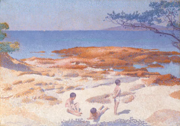 Framed Print : Beach at Cabasson (Baigne-Cul), 1891 / 92. Creator: Henri Edmond Cross Framed Print : Beach at Cabasson (Baigne-Cul), 1891 / 92. Creator: Henri Edmond Cross