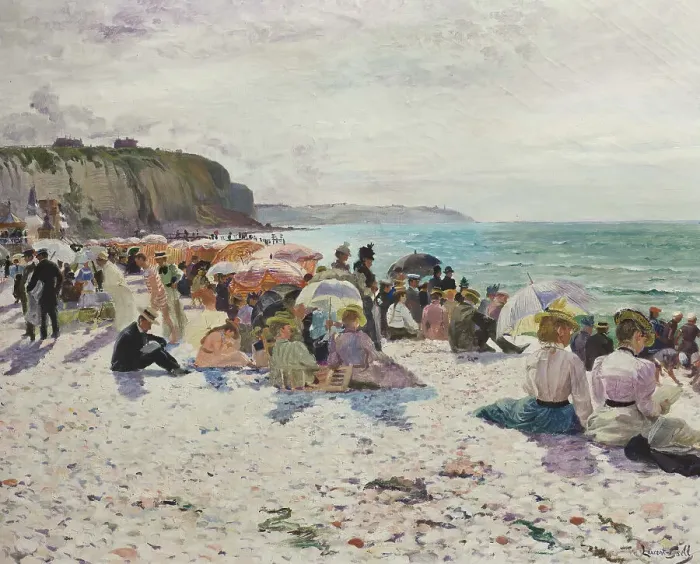 Framed Print : Beach at Dieppe Framed Print : Beach at Dieppe