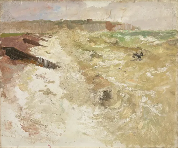 Framed Print : From the Beach at Dieppe, probably 1897. Creator: Frits Thaulow Framed Print : From the Beach at Dieppe, probably 1897. Creator: Frits Thaulow