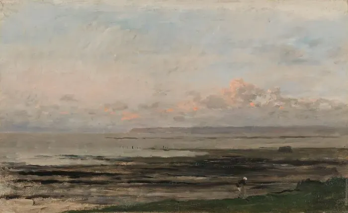 Framed Print : Beach at Ebb Tide, c.1850-c.1878. Creator: Charles Francois Daubigny Framed Print : Beach at Ebb Tide, c.1850-c.1878. Creator: Charles Francois Daubigny