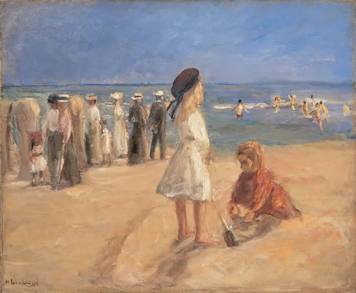 Framed Print : Beach life, 1916. Creator: Liebermann, Max (1847-1935) Framed Print : Beach life, 1916. Creator: Liebermann, Max (1847-1935)