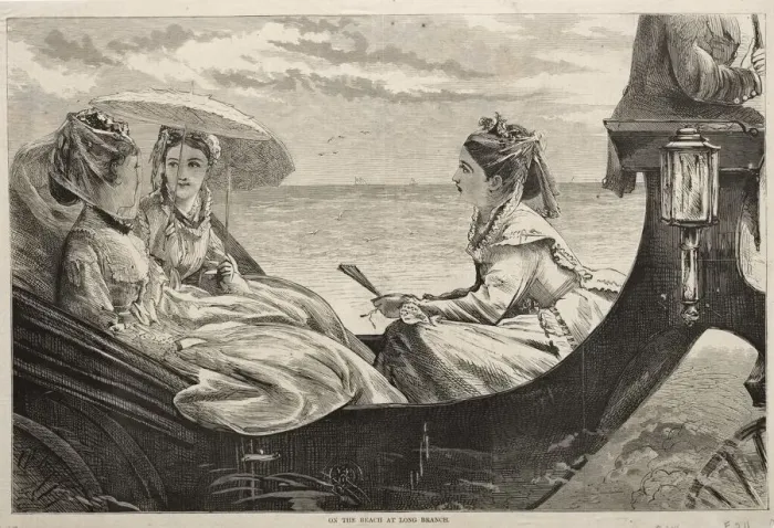 Framed Print : On the Beach at Long Branch, 1870. Creator: Winslow Homer (American, 1836-1910) Framed Print : On the Beach at Long Branch, 1870. Creator: Winslow Homer (American, 1836-1910)