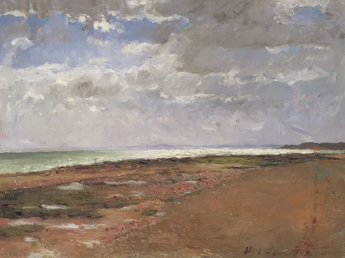 Framed Print : The Beach at Luc, 1876. Creator: Carl Fredrik Hill Framed Print : The Beach at Luc, 1876. Creator: Carl Fredrik Hill